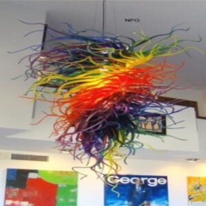 Large Unique Style Multi-Colour Italian Ceiling Chandelier by Madaame