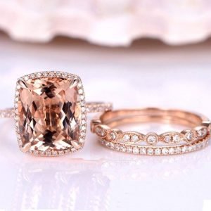 Natural Morganite Engagement Ring