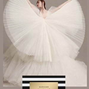 Flowing White Bridal Gown