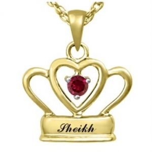 Sheikh 9K Gold Pendant With Ruby Centre Stone