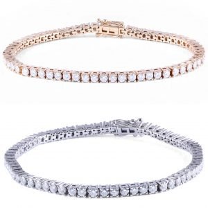 Diamond Tennis Bracelet 14K Moissanite Simulated Diamond