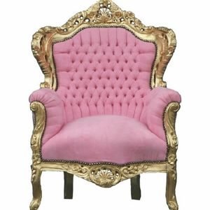 Pink Baroque Chaise "King" Armchair