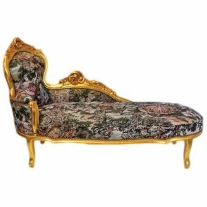 Baroque Chaise Furniture Lounger Recamiere in Gold