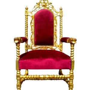 Baroque Louis Gold Throne Armchair