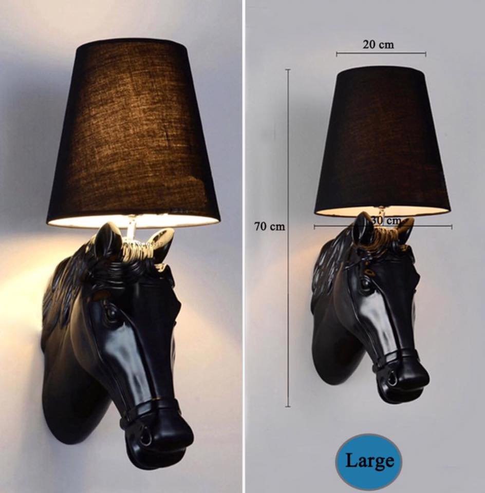 Black-Horse-Head.jpg Black Horse Head Wall Lamp