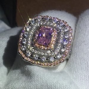 Princess 14K Diamond Ring In White Gold