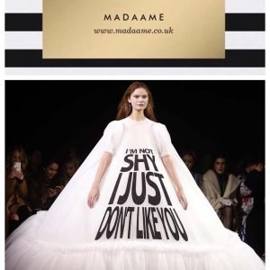 "I'm Not Shy I Just Don't Like You" Bridal Wedding Dress