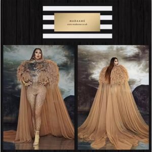 Fearless Lion Pattern Jumpsuit Bodysuit With Cloak