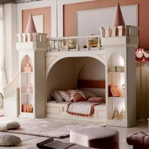 Luxurious Children's Castle Bunk Bed for Little Princesses
