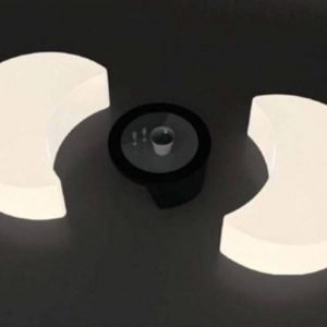 Outdoor Moon Crescent Shaped Bench