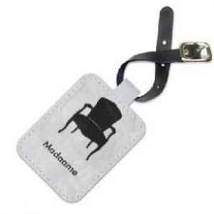 Madaame Printed Leather Luggage Tag