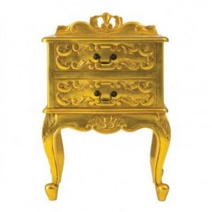 The Rococo Gold Leaf Bedside Table
