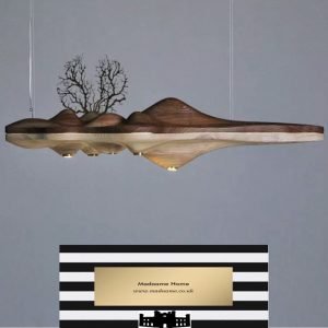 UFO Wood Resin Chandelier