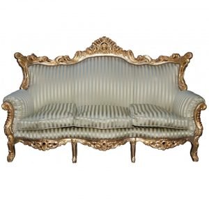 Living Room 3 Seater Couch in Jade Green and Beige