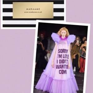 "Sorry I'm Late I Didn't Want To Come" haute couture gown