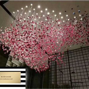 Crystal Glass Chandelier Ceiling Lamp from Madaame