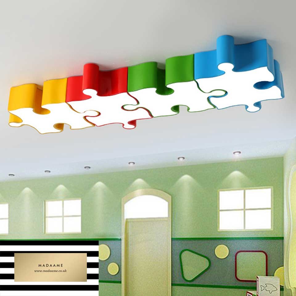 Children's Jigsaw Ceiling Lights from Madaame Children's Jigsaw Ceiling Lights from Madaame