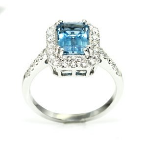 blue topaz and diamond ring
