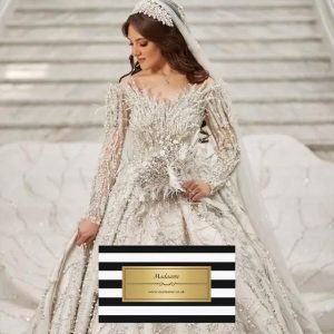 Dubai High-end Beading Pearls Bridal Gown