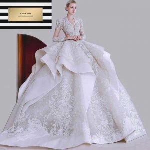 Floral Embroidered Wedding Gown