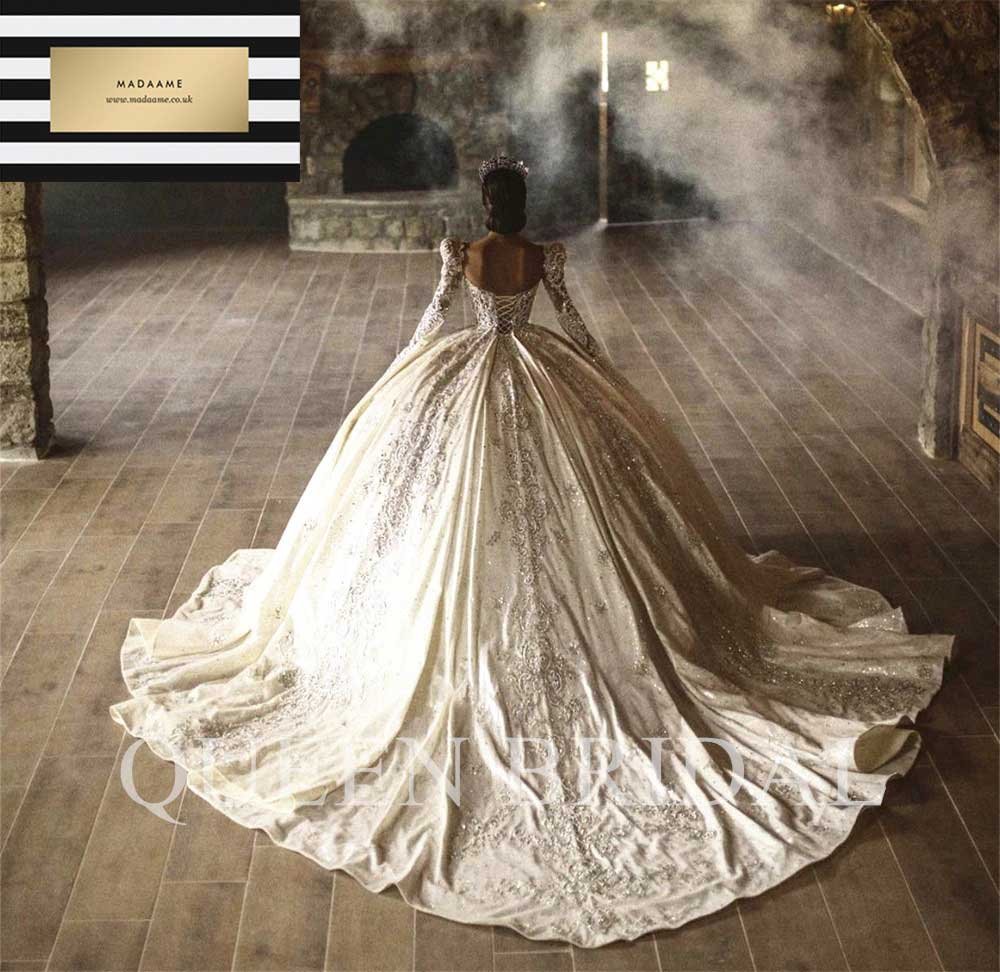 Luxurious-Ball-Gown-Puffy-Wedding-Dress1a Luxurious Ball Gown Puffy Wedding Dress